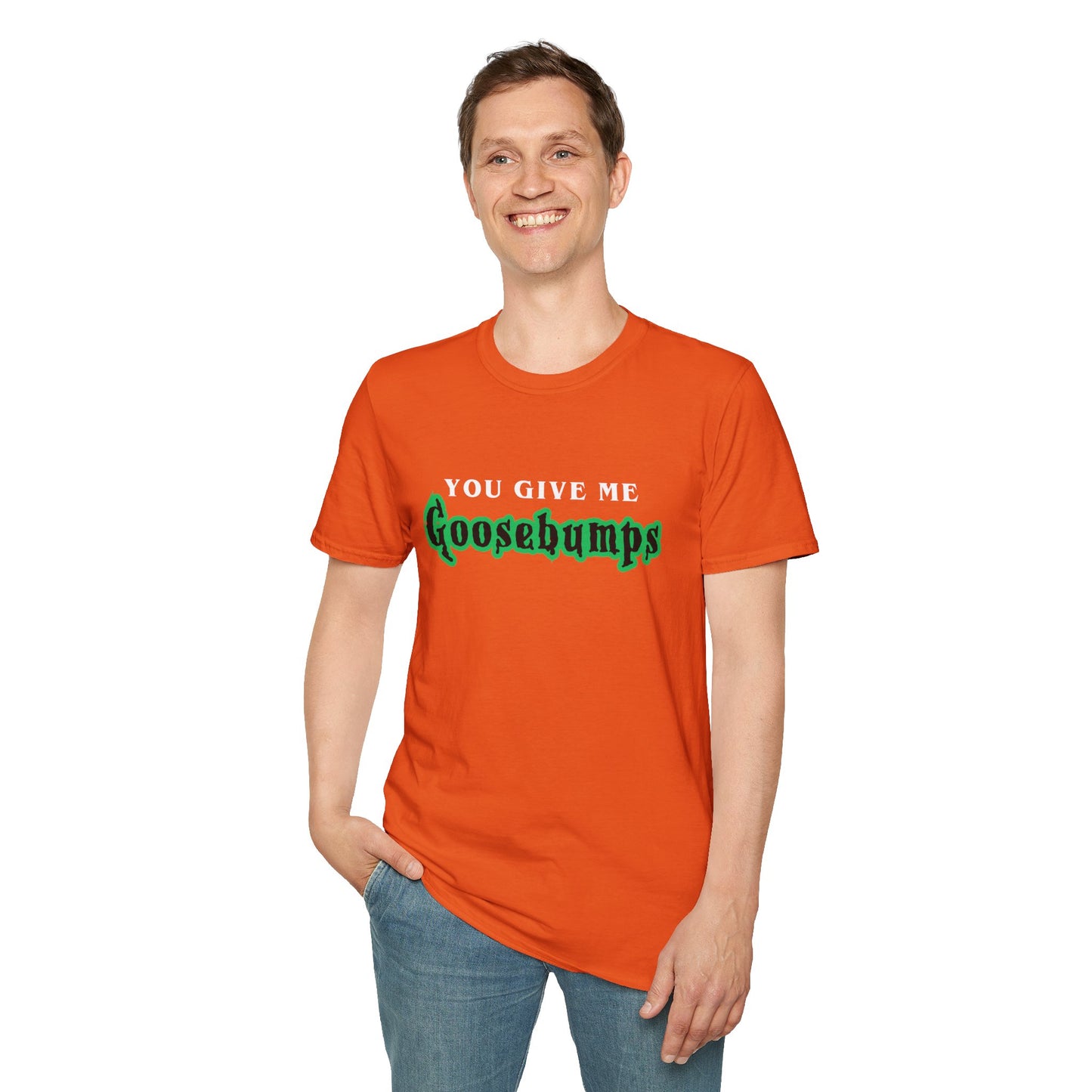 YOU GIVE Me GOOSEBUMPS (Unisex Vintage 90's Retro Style T-Shirt) Throwback Kids Horror Tribute