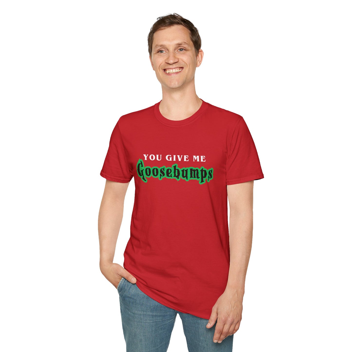 YOU GIVE Me GOOSEBUMPS (Unisex Vintage 90's Retro Style T-Shirt) Throwback Kids Horror Tribute