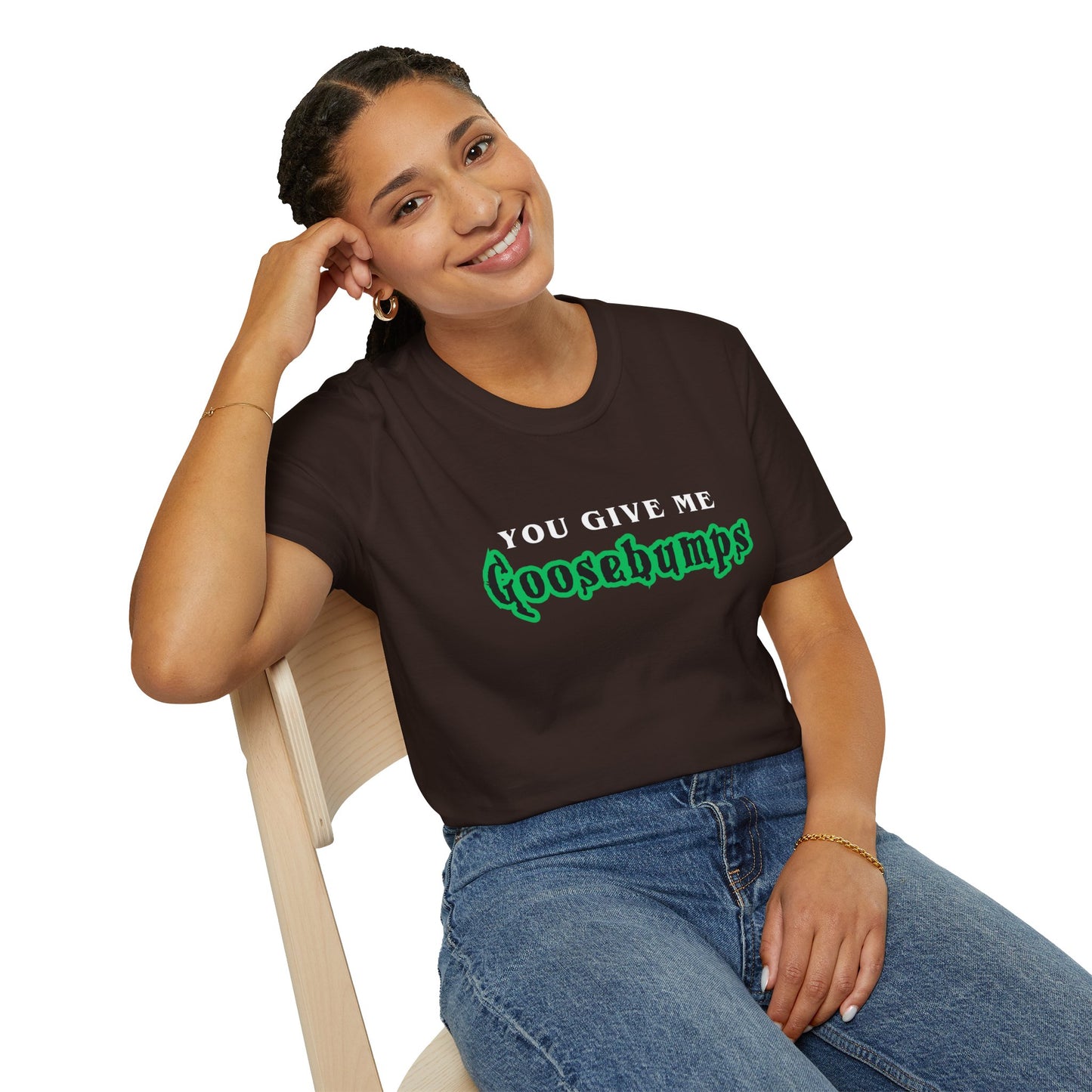 YOU GIVE Me GOOSEBUMPS (Unisex Vintage 90's Retro Style T-Shirt) Throwback Kids Horror Tribute