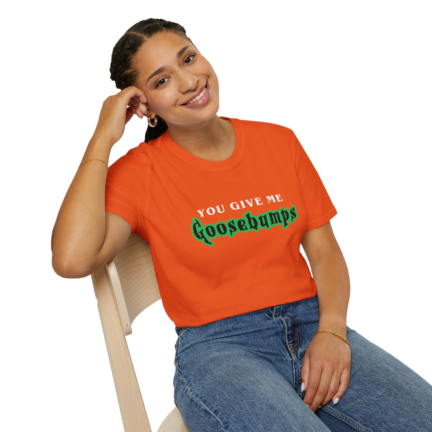YOU GIVE Me GOOSEBUMPS (Unisex Vintage 90's Retro Style T-Shirt) Throwback Kids Horror Tribute