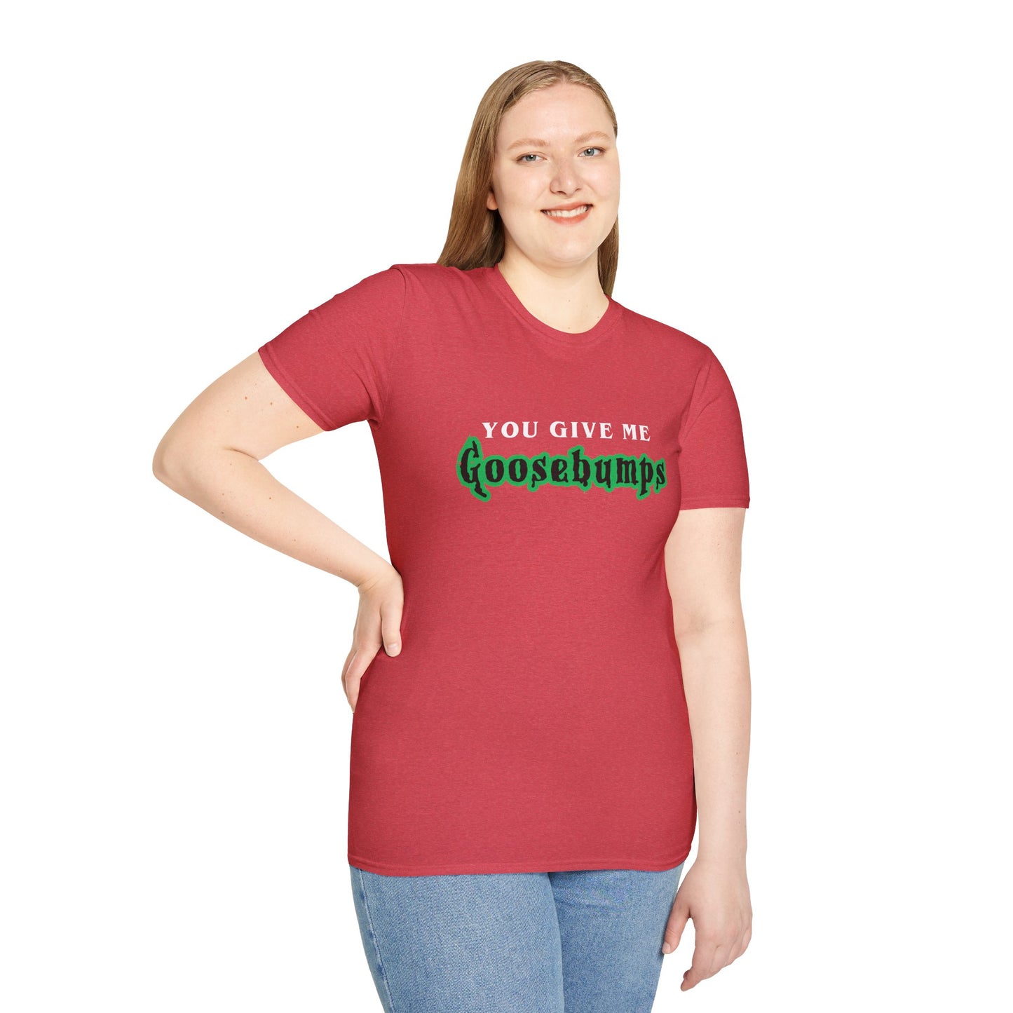 YOU GIVE Me GOOSEBUMPS (Unisex Vintage 90's Retro Style T-Shirt) Throwback Kids Horror Tribute
