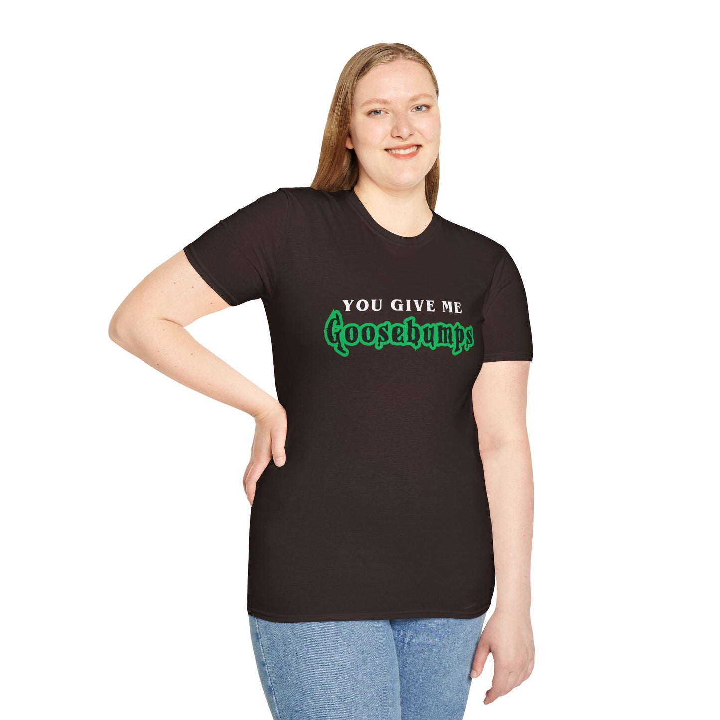YOU GIVE Me GOOSEBUMPS (Unisex Vintage 90's Retro Style T-Shirt) Throwback Kids Horror Tribute