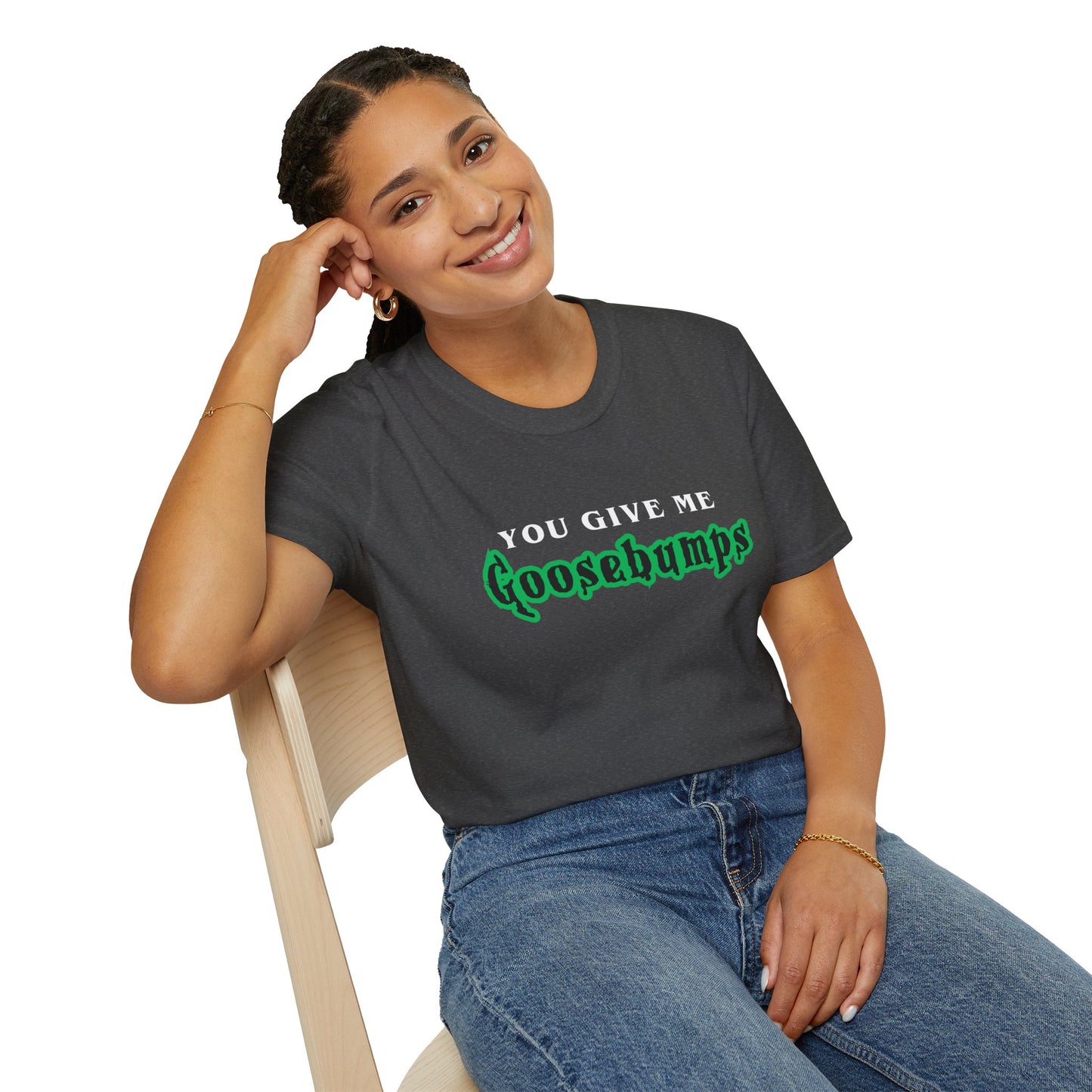 YOU GIVE Me GOOSEBUMPS (Unisex Vintage 90's Retro Style T-Shirt) Throwback Kids Horror Tribute