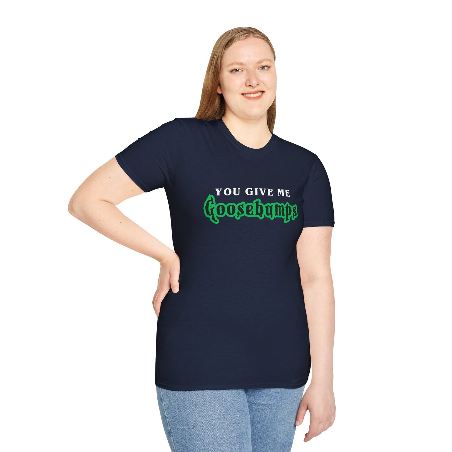 YOU GIVE Me GOOSEBUMPS (Unisex Vintage 90's Retro Style T-Shirt) Throwback Kids Horror Tribute