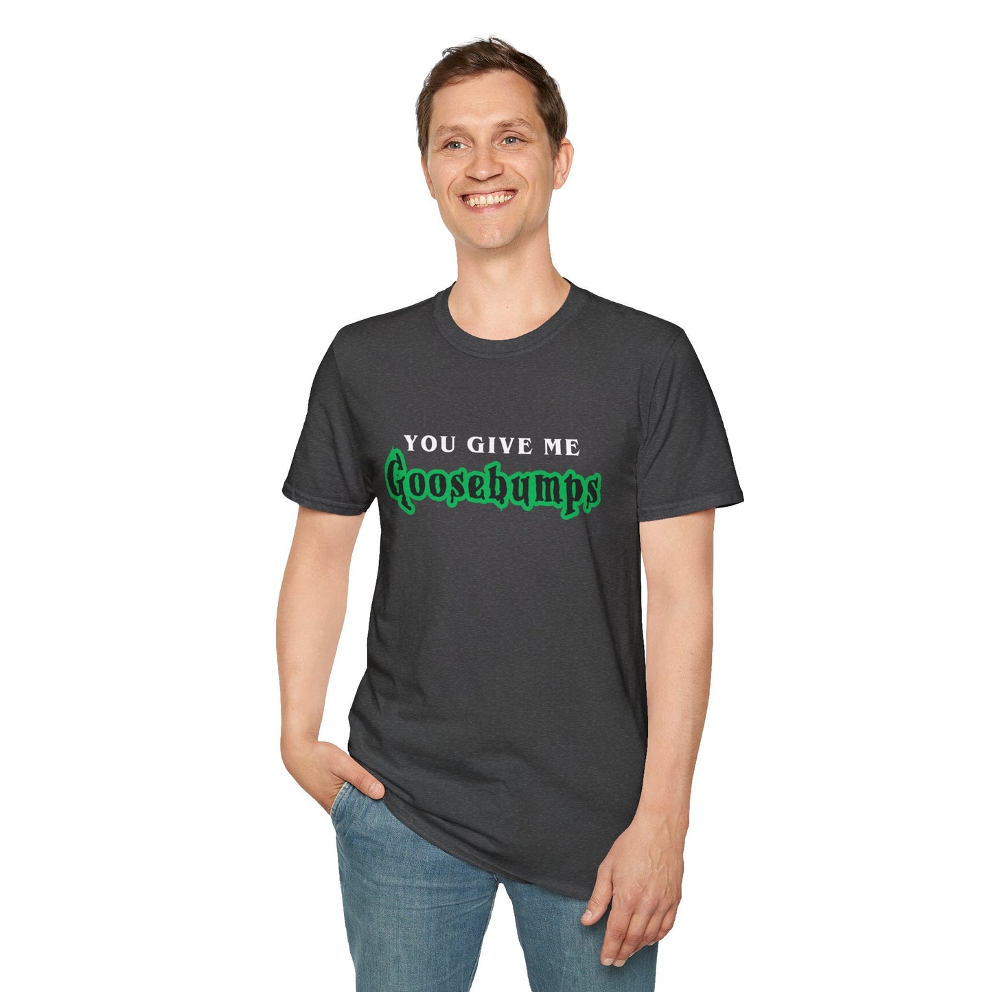 YOU GIVE Me GOOSEBUMPS (Unisex Vintage 90's Retro Style T-Shirt) Throwback Kids Horror Tribute