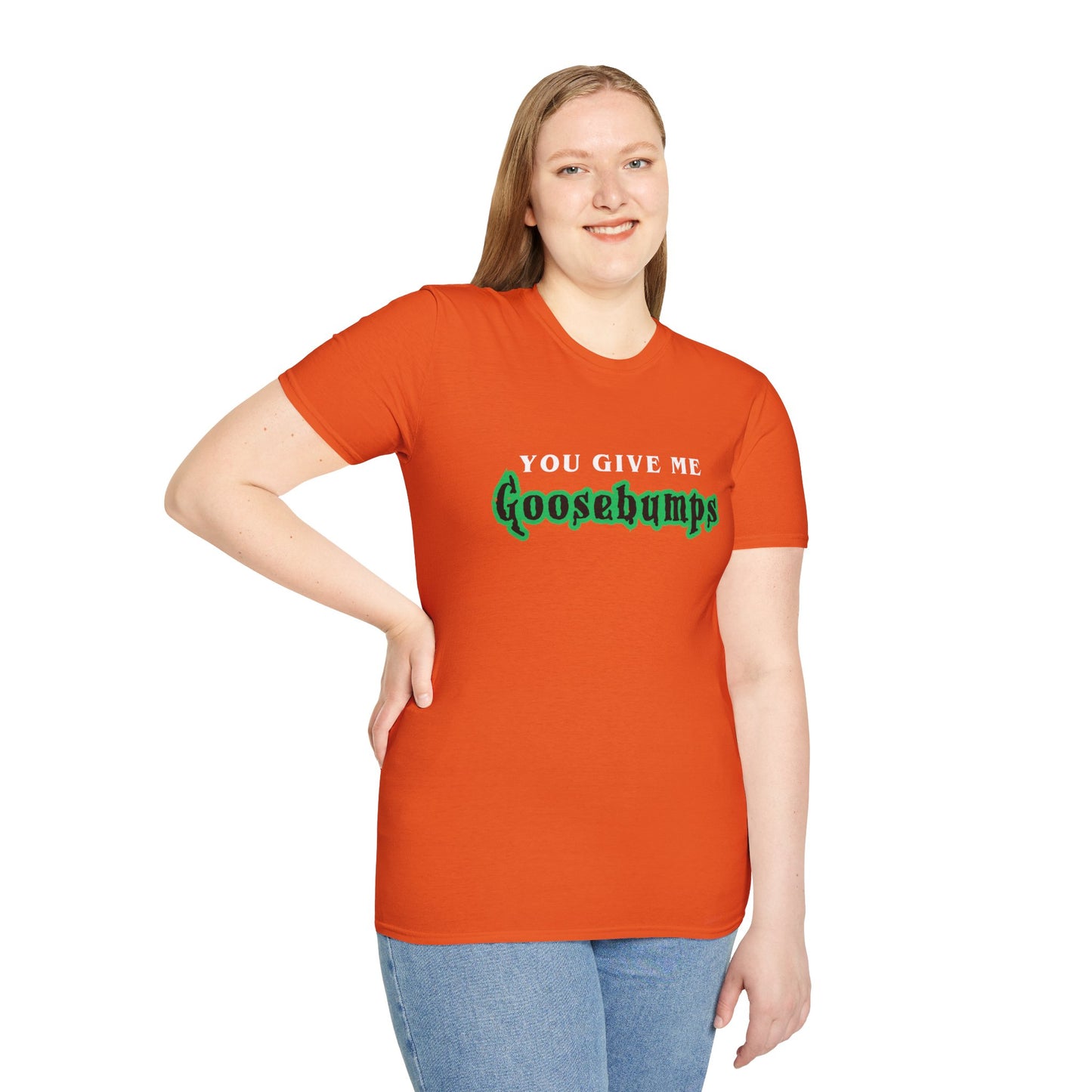 YOU GIVE Me GOOSEBUMPS (Unisex Vintage 90's Retro Style T-Shirt) Throwback Kids Horror Tribute
