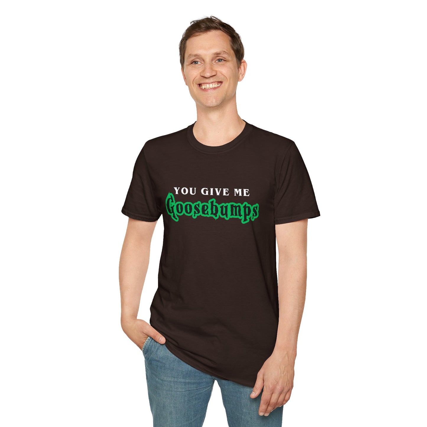 YOU GIVE Me GOOSEBUMPS (Unisex Vintage 90's Retro Style T-Shirt) Throwback Kids Horror Tribute