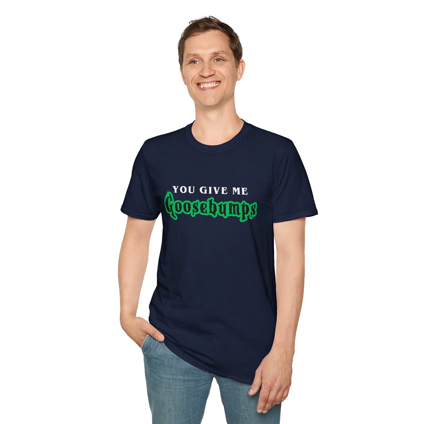 YOU GIVE Me GOOSEBUMPS (Unisex Vintage 90's Retro Style T-Shirt) Throwback Kids Horror Tribute