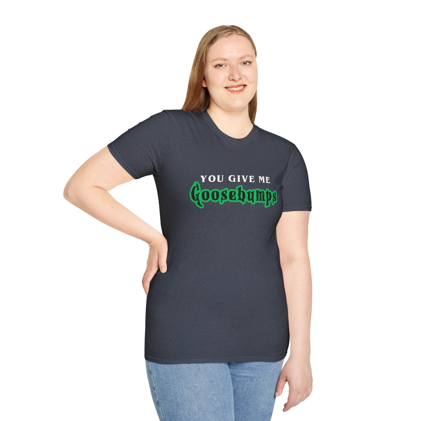 YOU GIVE Me GOOSEBUMPS (Unisex Vintage 90's Retro Style T-Shirt) Throwback Kids Horror Tribute