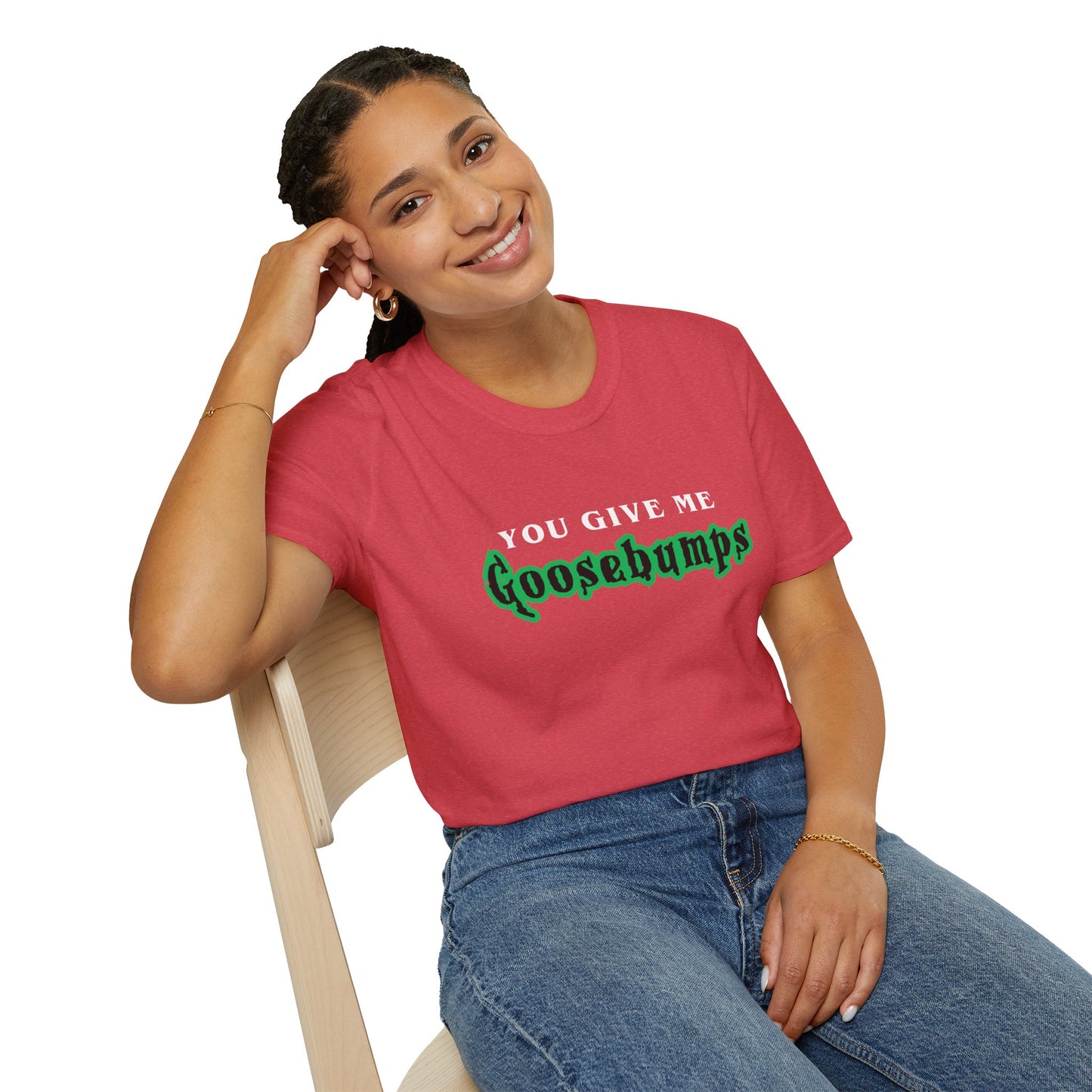 YOU GIVE Me GOOSEBUMPS (Unisex Vintage 90's Retro Style T-Shirt) Throwback Kids Horror Tribute