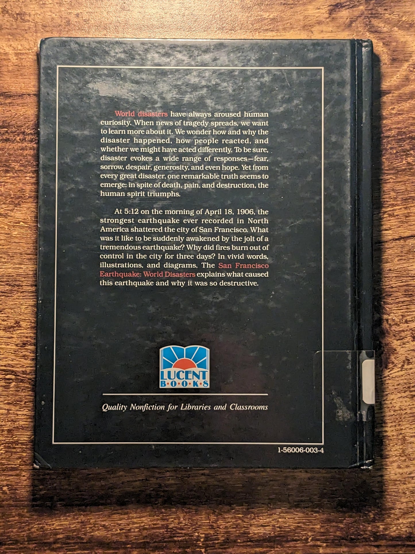 San Francisco Earthquake (World Disasters) by James House, Bradley Steffens