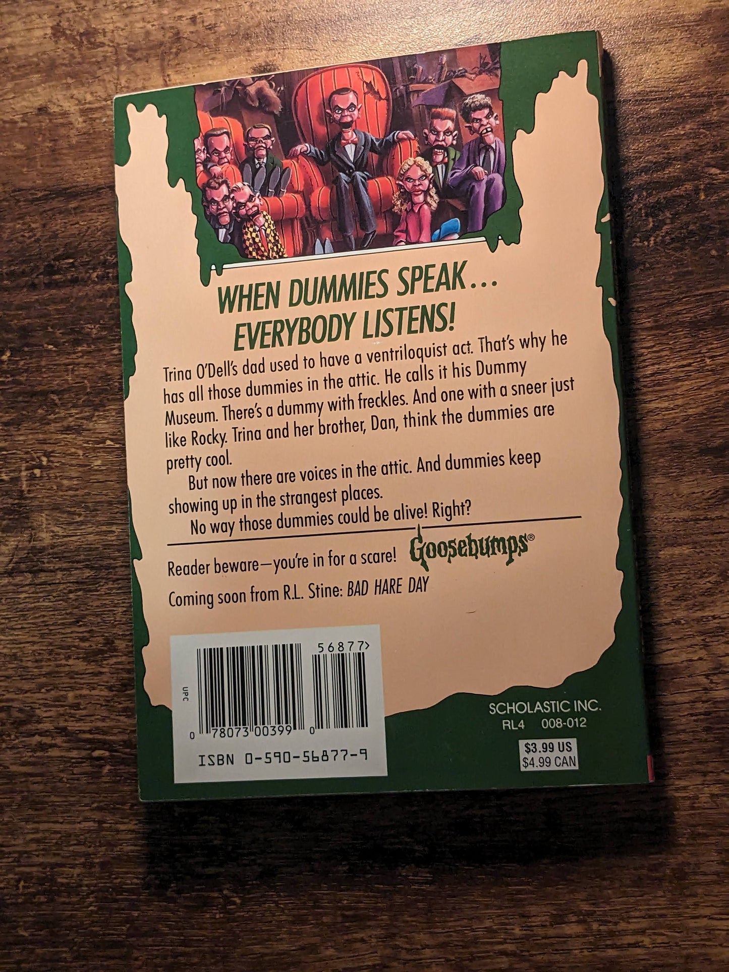 Night of the Living Dummy III (Goosebumps #40) R.L. Stine - Vintage Paperback