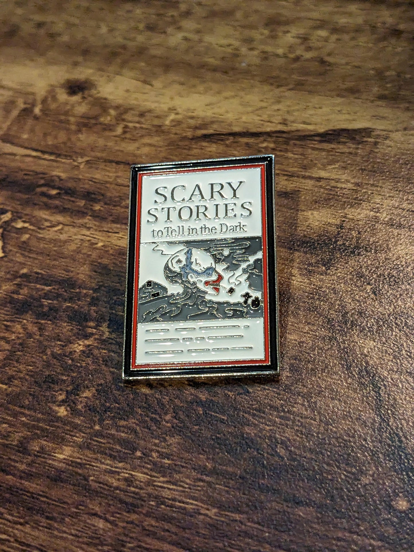 Scary Stories Enamel Pin - Handpainted 90's Horror Brooch