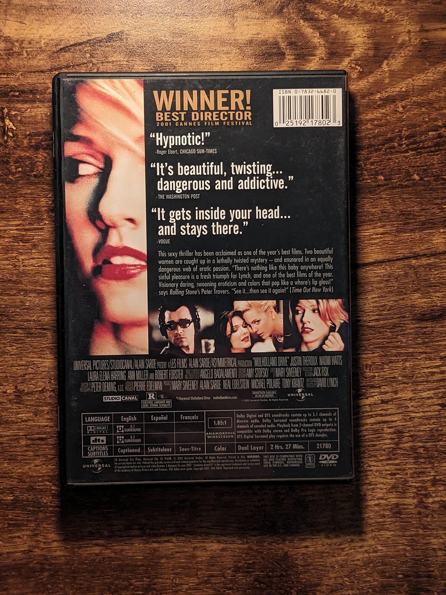 Mulholland Drive (DVD, 2002) Directed by David Lynch