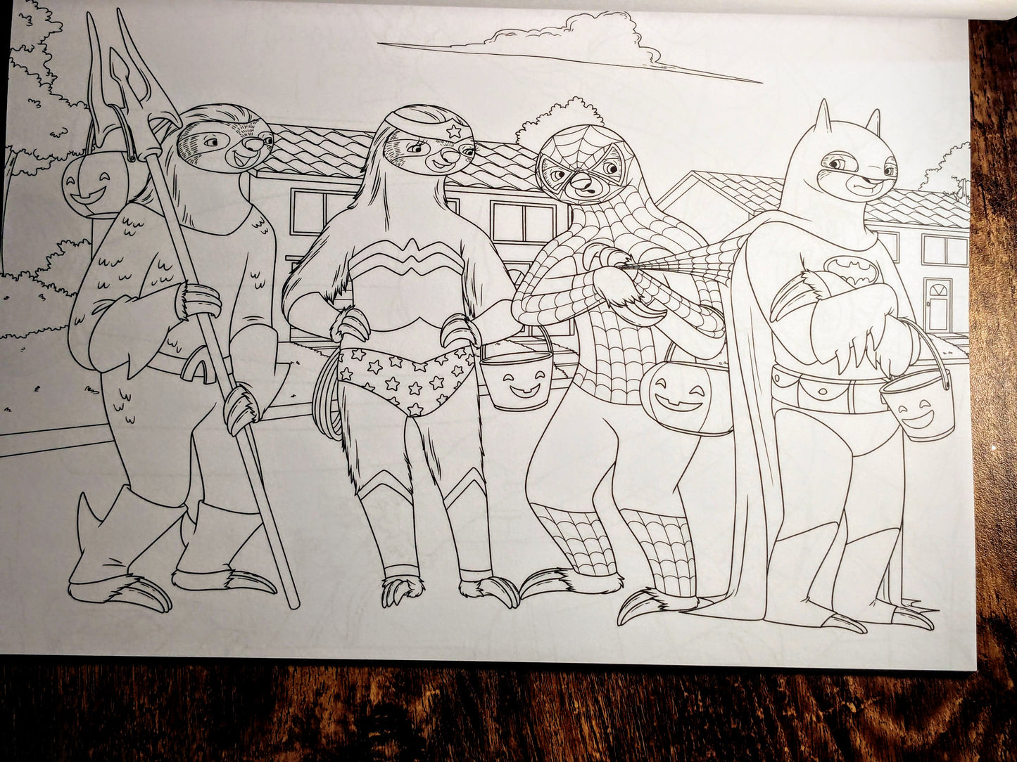 Spooky Sloth-O-Ween, A: Sloth-Tastic Coloring Book by Sarah Heneghan