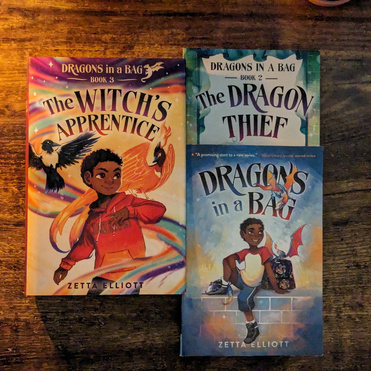 Dragons in a Bag (Trilogy Book Set 1-3) by Zetta Elliot - Dragon Thief, Witch's Apprentice