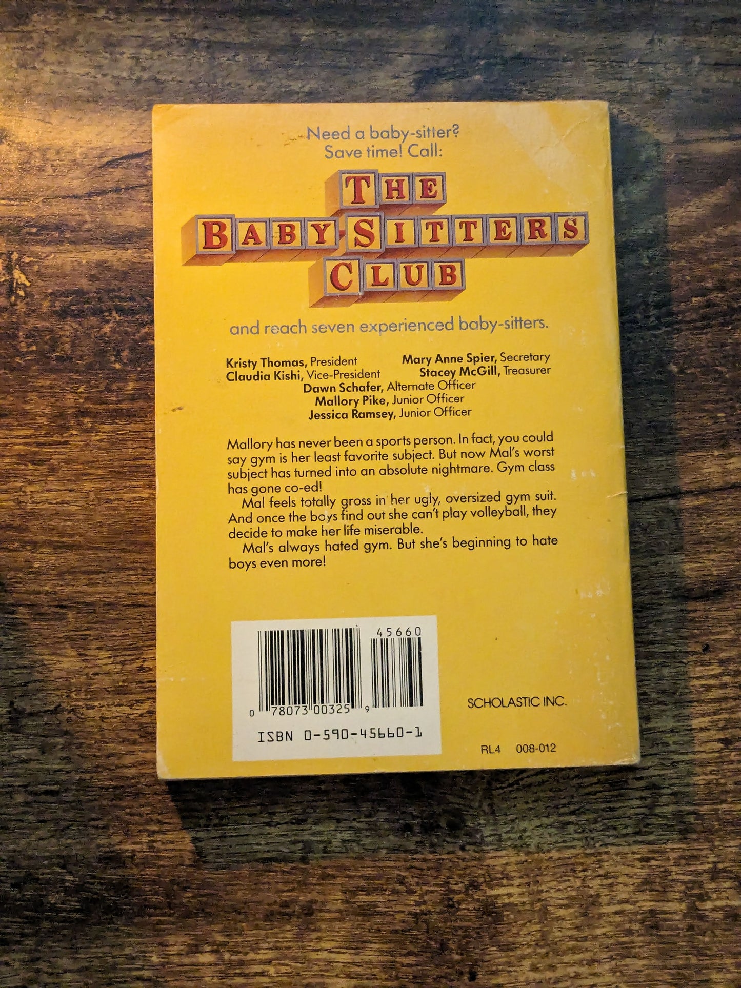 Mallory Hates Boys (and Gym) by Ann M. Martin (Baby-Sitters Club #59)