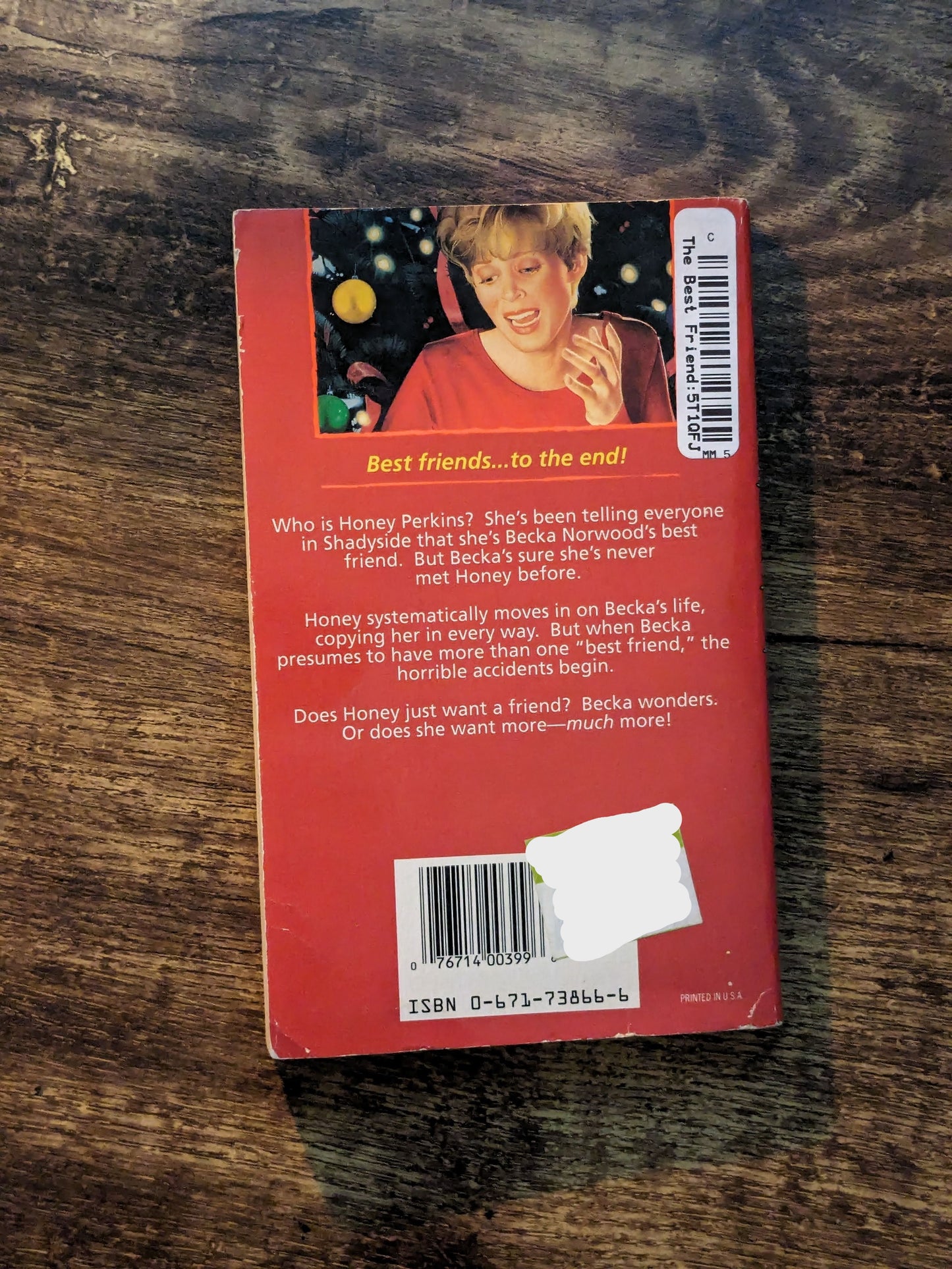 Best Friend, The (Fear Street #17) by R.L. Stine - Vintage Paperback