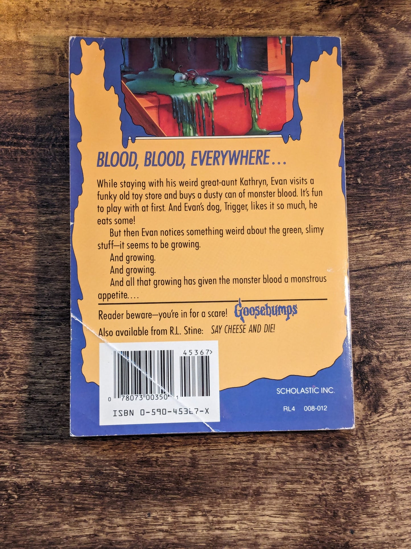 Monster Blood (Goosebumps #3) R.L. Stine Vintage Paperback