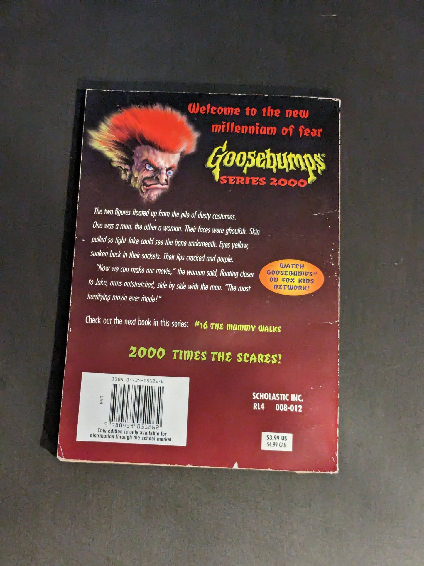 Scream School (Goosebumps 2000 #15) by R.L. Stine - Vintage Paperback