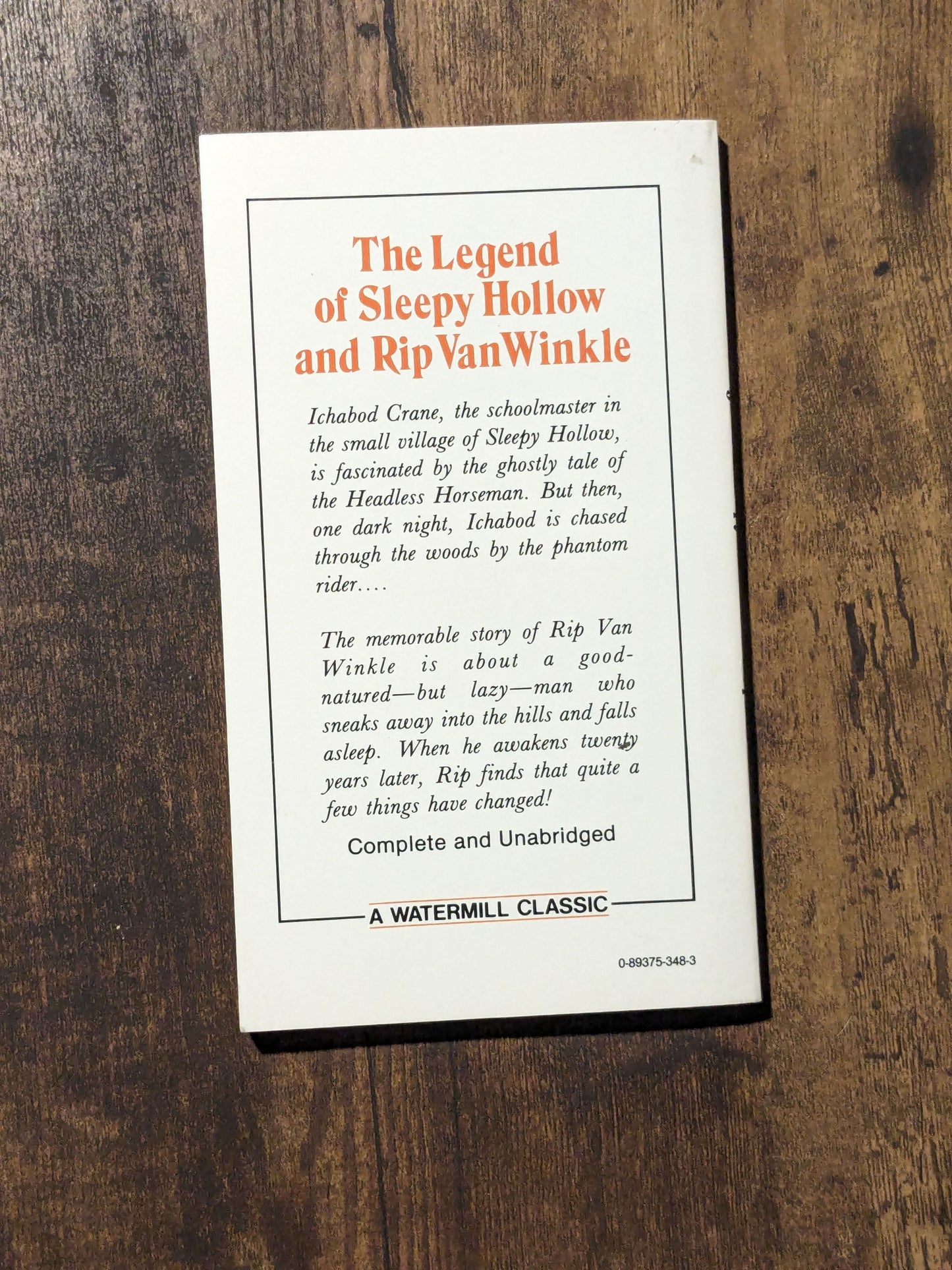 Legend of Sleepy Hollow and Rip Van Winkle, The (Vintage Paperback) by Washington Irving