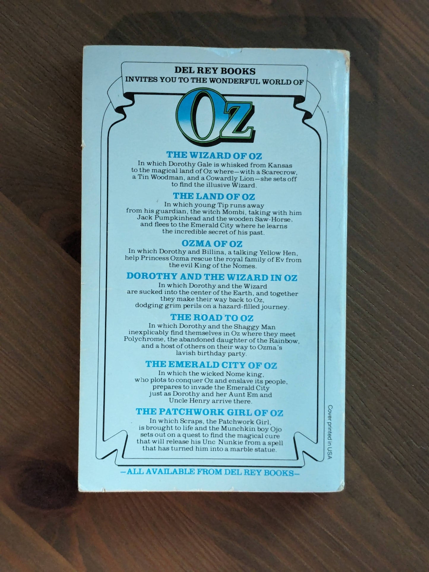 Dorothy and the Wizard in Oz (Wizard of Oz #4) by L. Frank Baum - Vintage Paperback