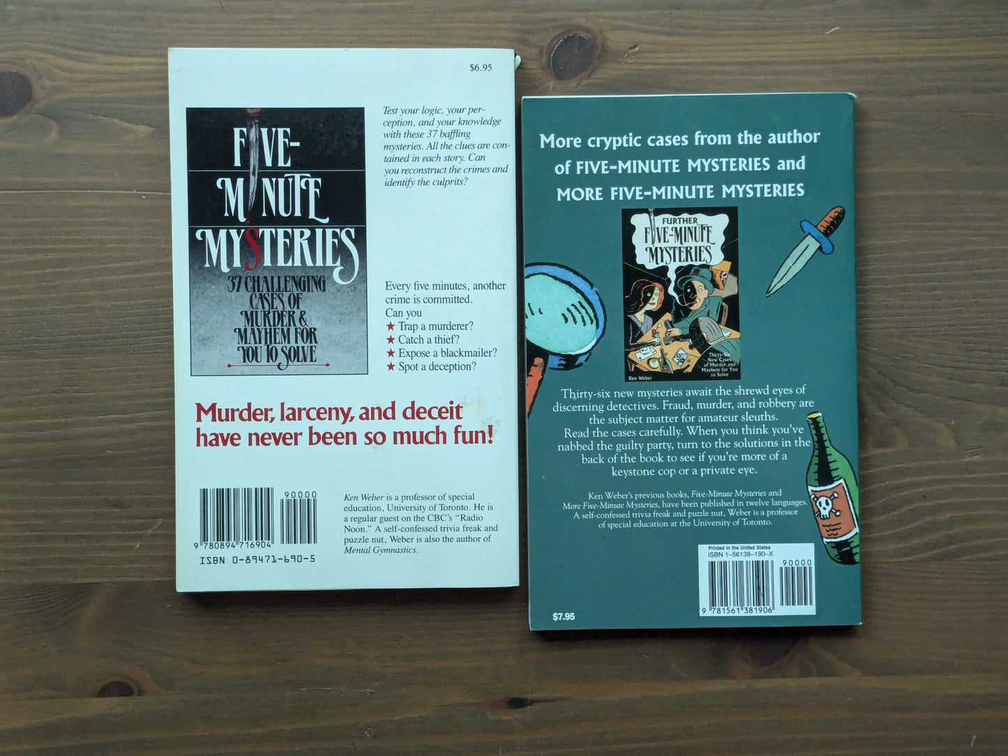 Five-Minute Mysteries (4-pack Collection) Further, Great Quicksolve Whodunnit Puzzles, Our World of Mysteries