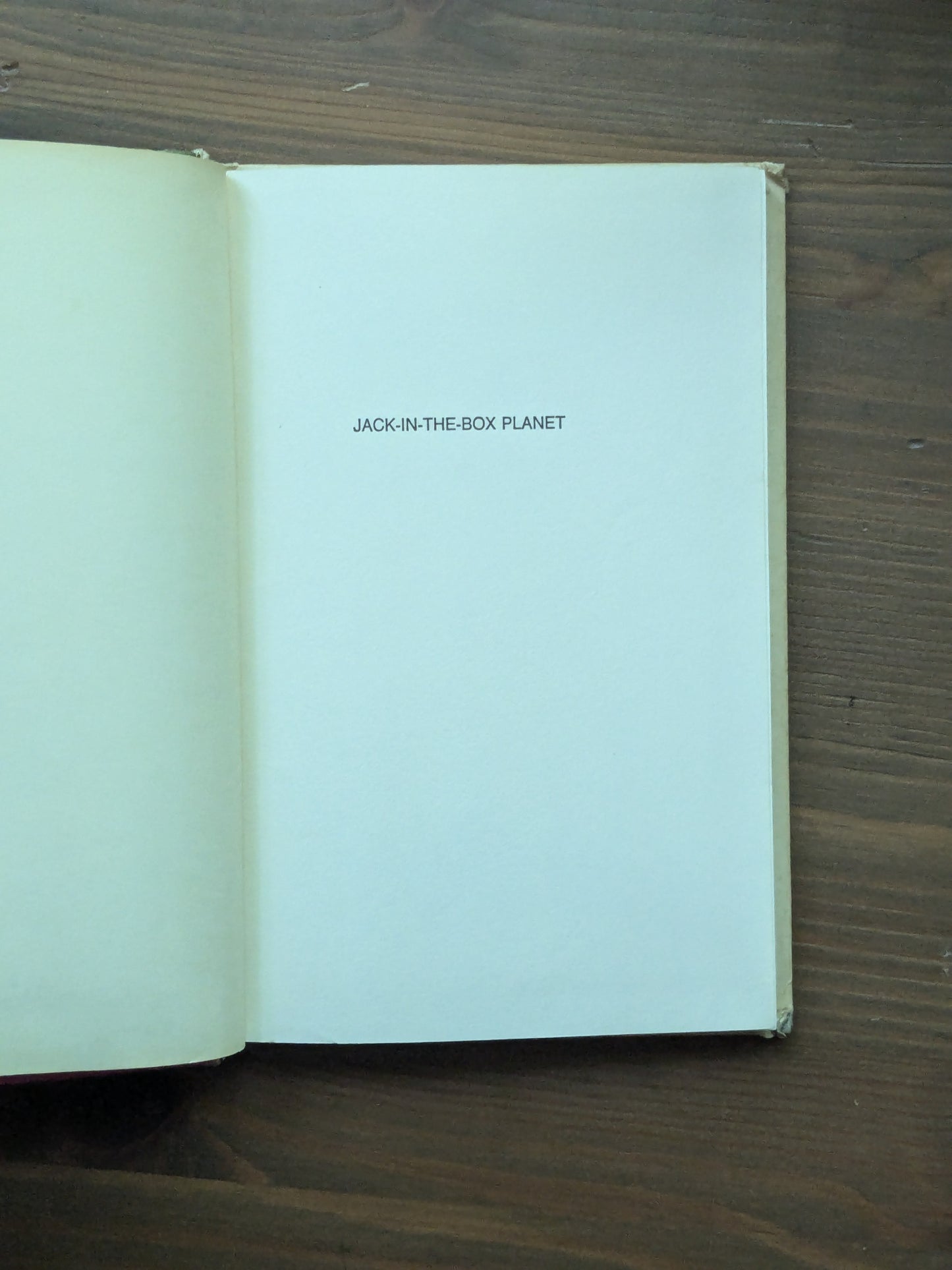 Jack-in-the-Box Planet (Vintage Hardcover) by Robert Hoskins