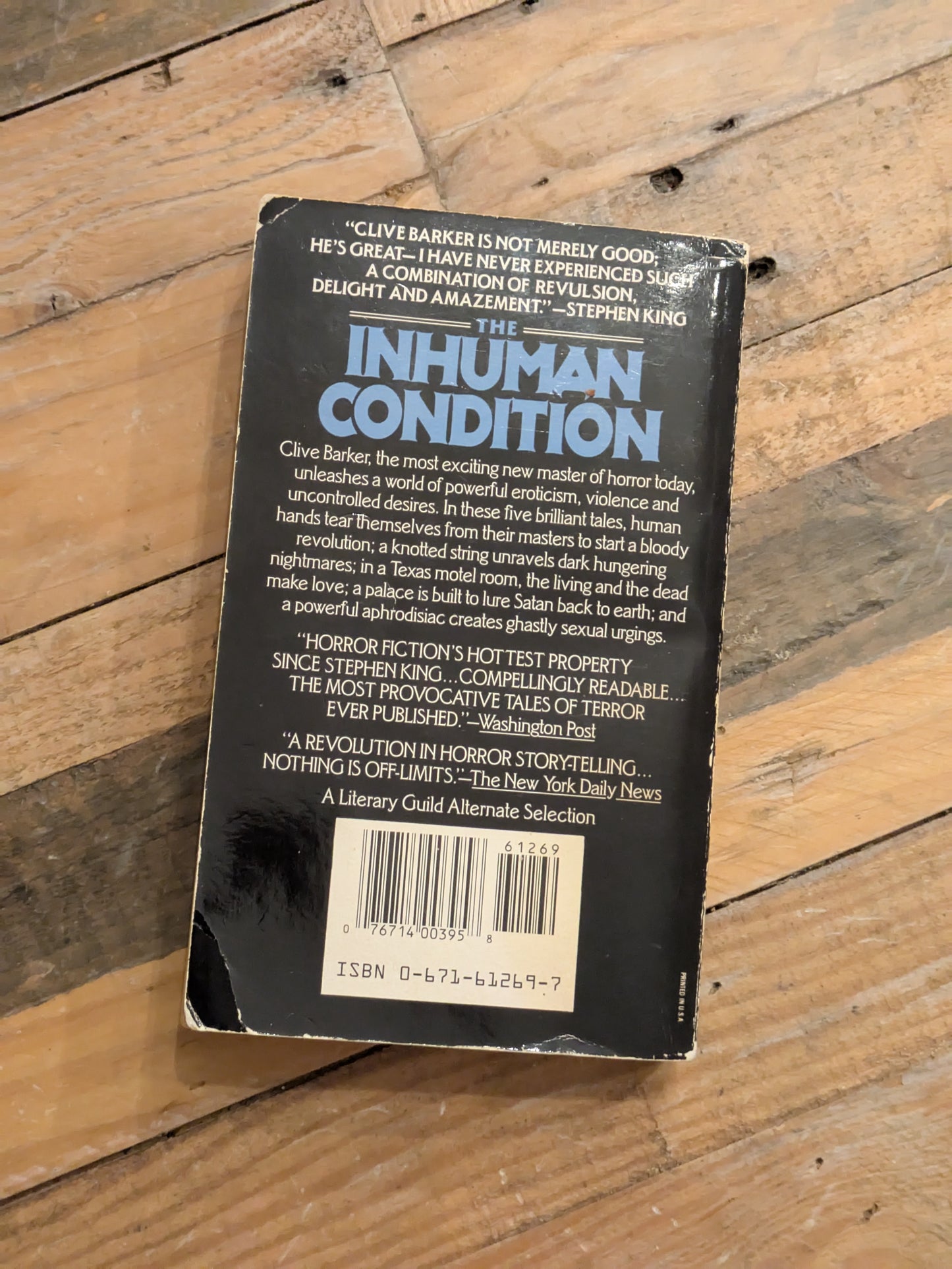 Inhuman Condition, The (Books of Blood #4) by Clive Barker - Vintage Paperback