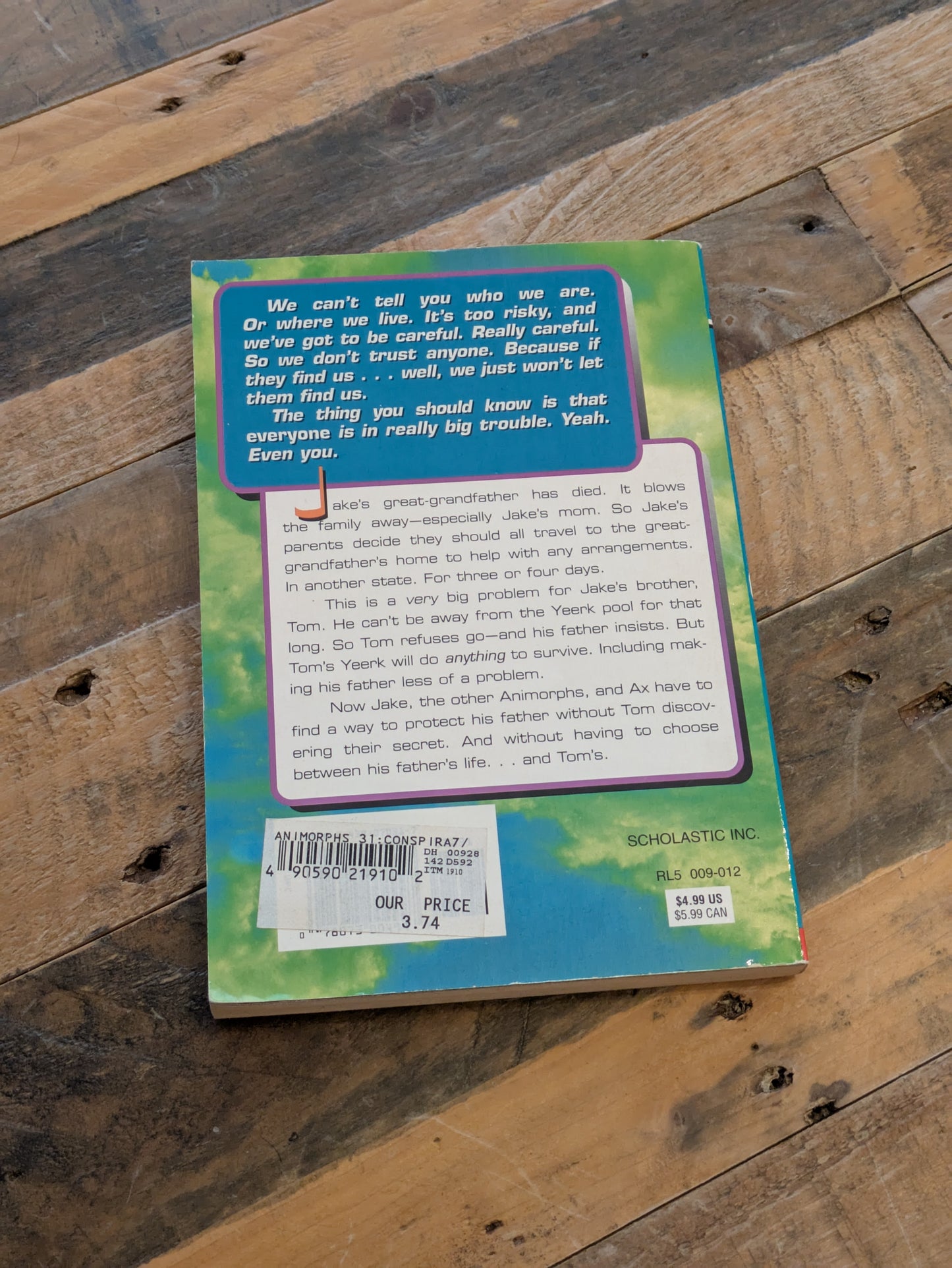 Conspiracy, The (Animorphs #31) by K.A. Applegate - Vintage Paperback