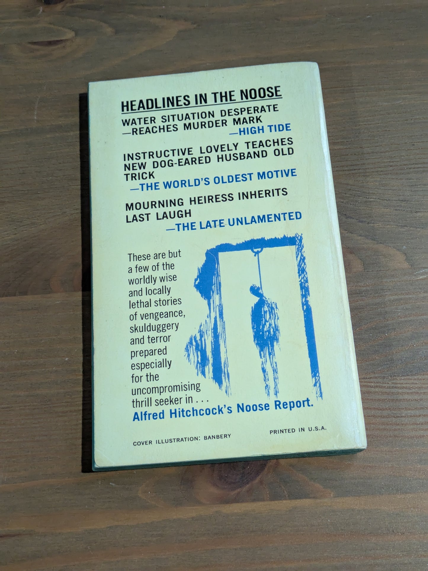 Noose Report (Alfred Hitchcock Anthology) Vintage Paperback