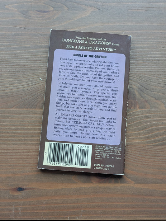 Riddle of the Griffon (Endless Quest: Crimson Crystal Adventures #1) by Susan Lawson