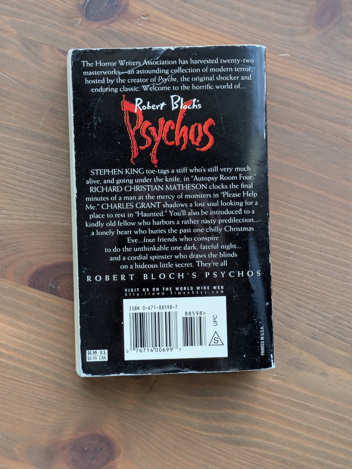 Robert Bloch's Psychos (Vintage Paperback Anthology)