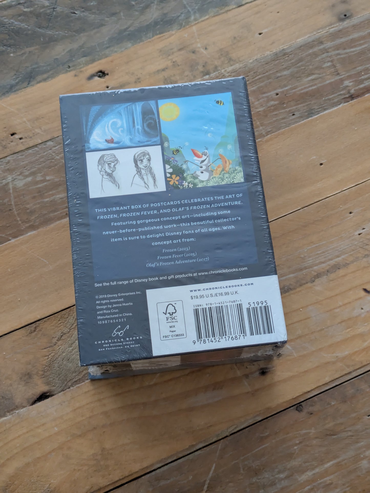 FROZEN Disney Postcard Box (24-Pack) Fully Color Illustrations