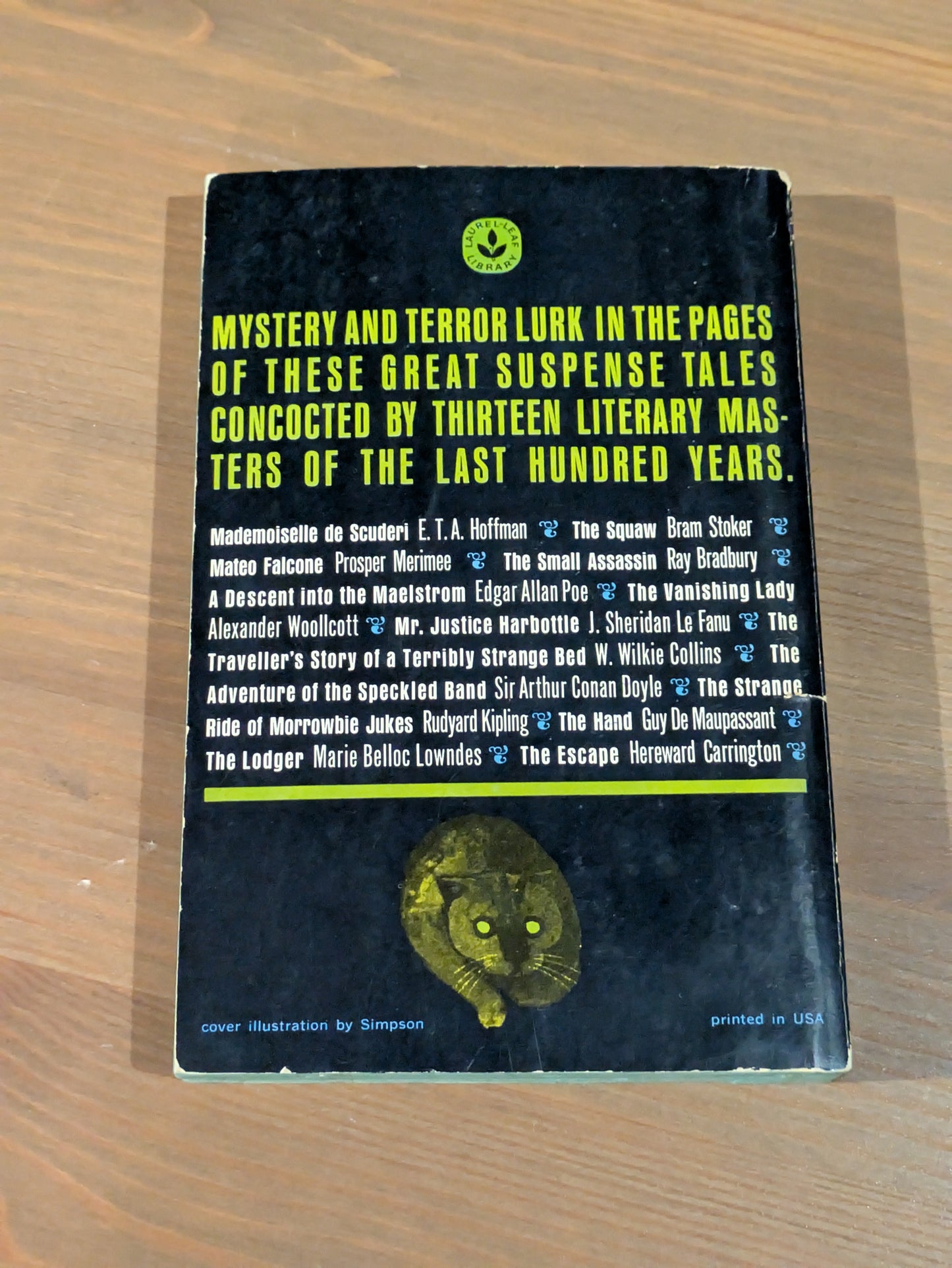 Tales of Terror and Suspense (Vintage Paperback Anthology) by Stewart H. Benedict