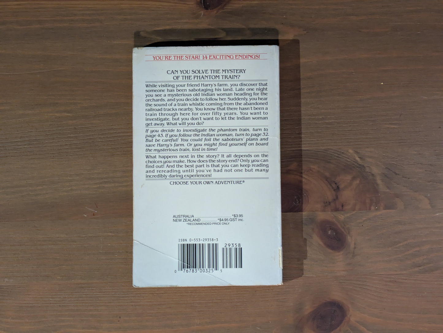 Ghost Train (Choose Your Own Adventure #120) by Louise Munro Foley - Vintage Paperback