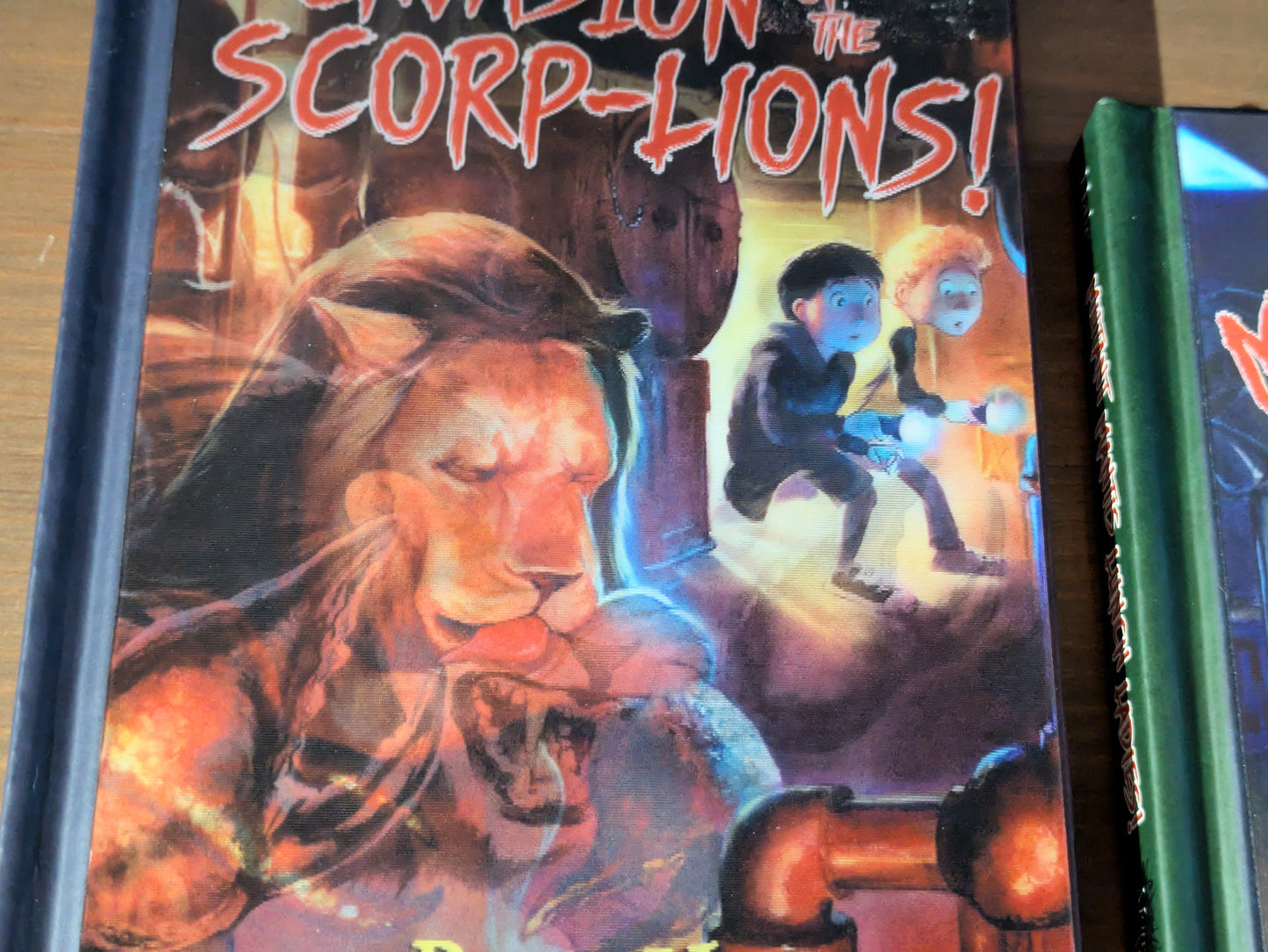 Monstertown Mysteries 2-Pack Set (Invasion of the Scorp-Lions, Mutant Mantis Lunch Ladies) by Bruce Hale - Holographic Hardcovers