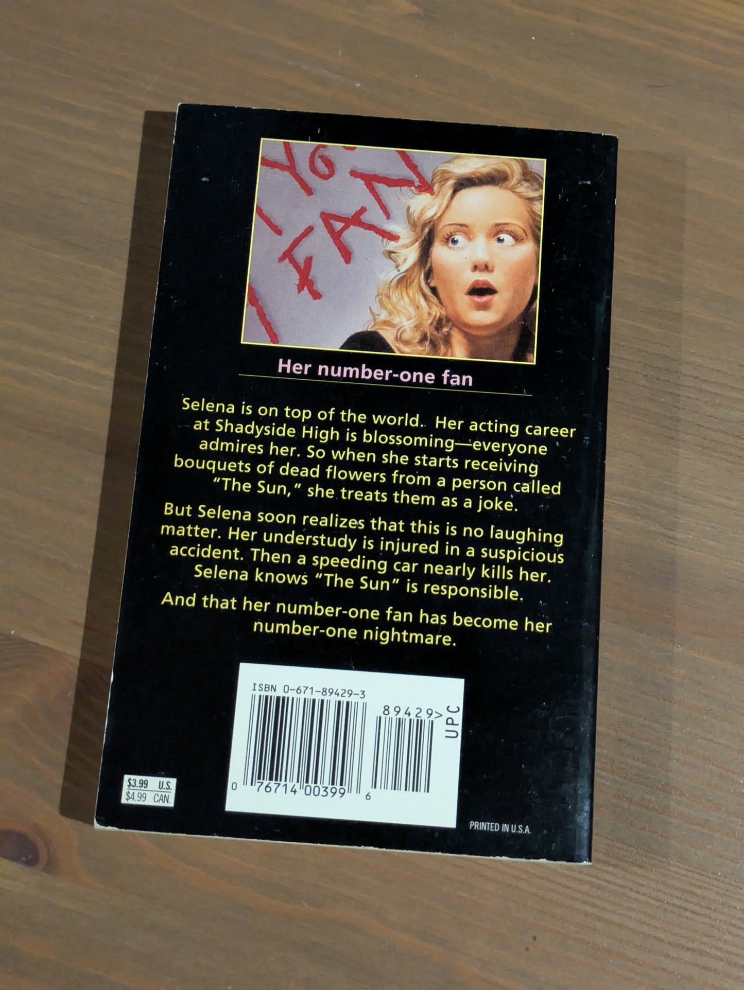 Secret Admirer (Fear Street #36) R.L. Stine - Vintage Paperback