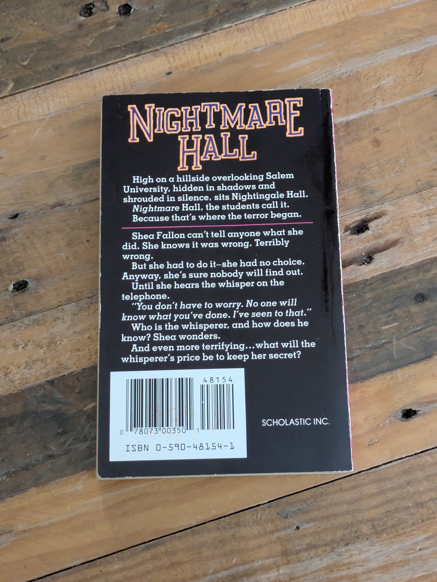 Whisperer, The (Nightmare Hall #12) by Diane Hoh - Vintage Paperback