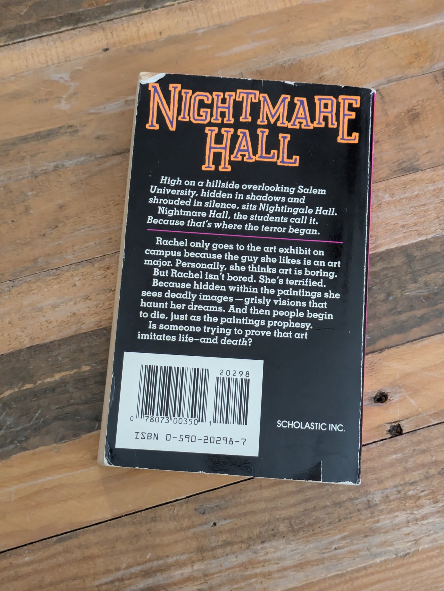 Deadly Visions (Nightmare Hall #20) by Diane Hoh - Vintage Paperback