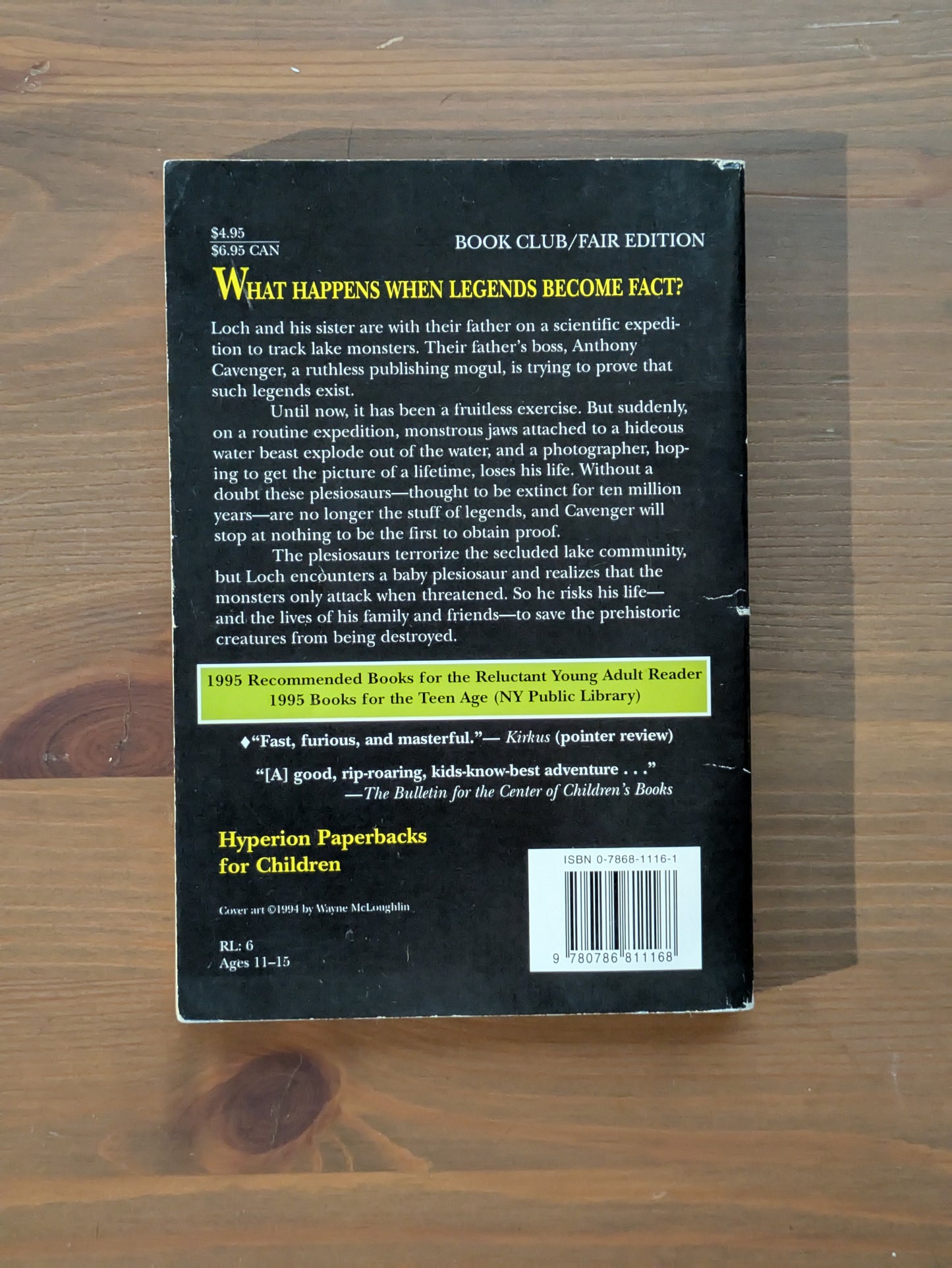 Loch (Vintage Paperback) by Paul Zindel