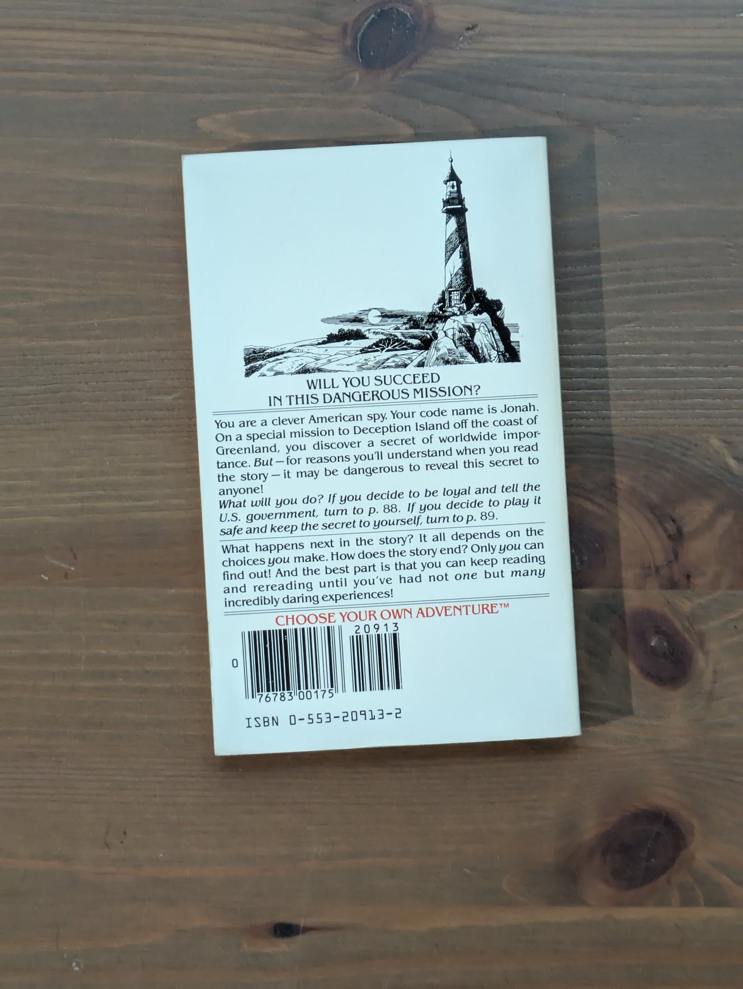 Your Code Name is Jonah (Choose Your Own Adventure #6) by Edward Packard