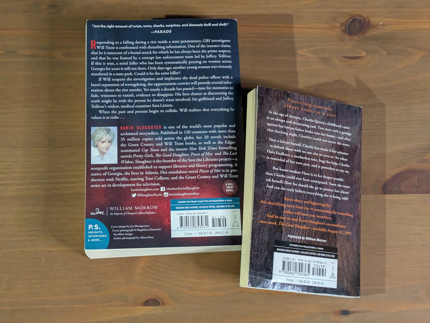 Karin Slaughter Thriller Set: Last Breath (Good Daughter) & Silent Wife (Will Trent) - Paperbacks