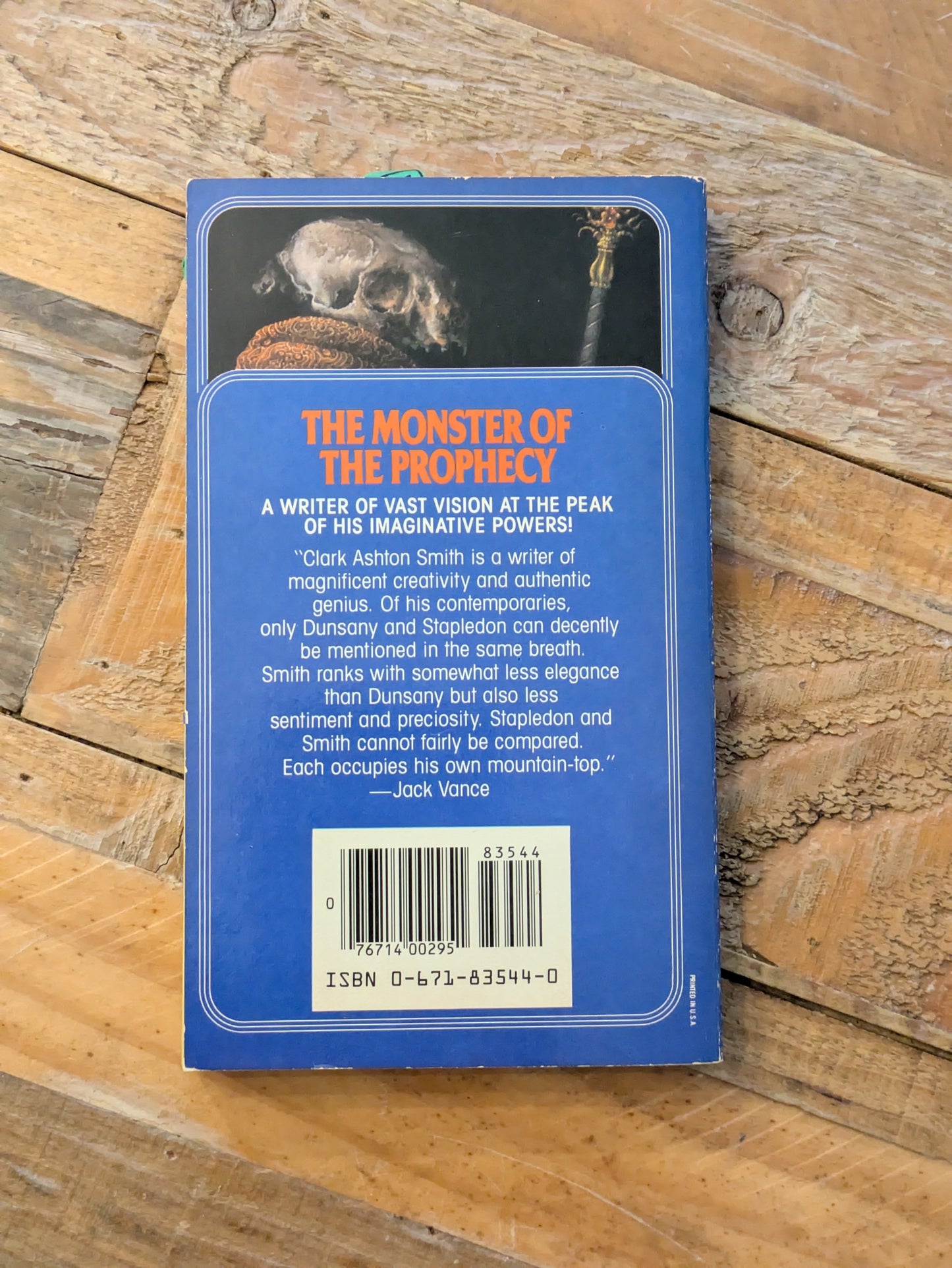 Monster of the Prophecy, The (Vintage Paperback) by Clark Ashton Smith - Rare Anthology