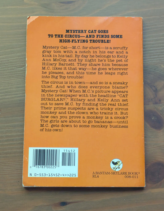 Mystery Cat and the Monkey Business (Rare Vintage Paperback) by Susan Saunders