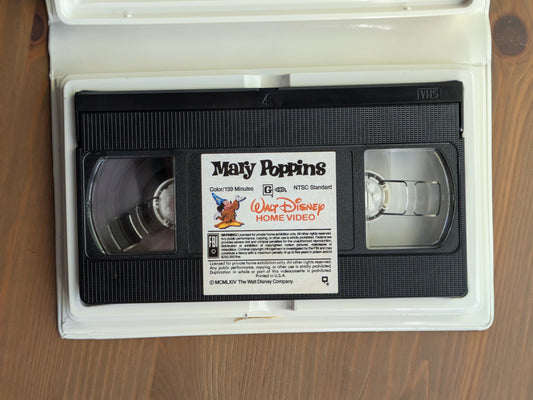 Disney's Mary Poppins (Vintage VHS Tape) White Clamshell