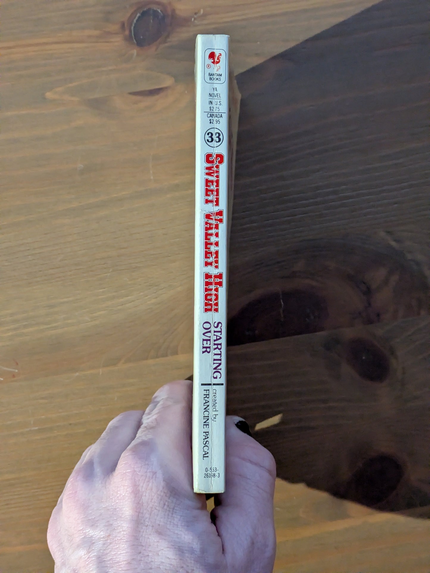 Starting Over (Sweet Valley High #33) by Francine Pascal - Vintage Paperback