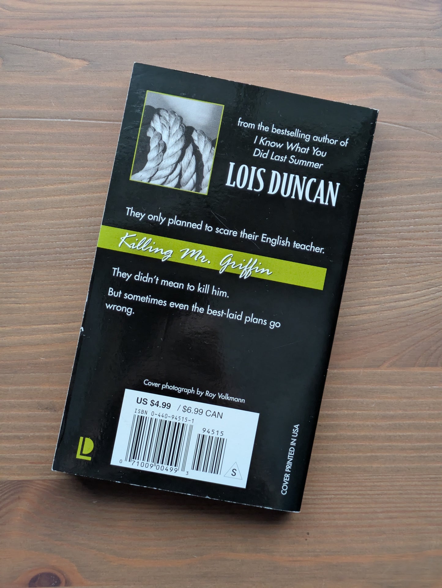 Killing Mr. Griffin (Vintage Paperback) by Lois Duncan