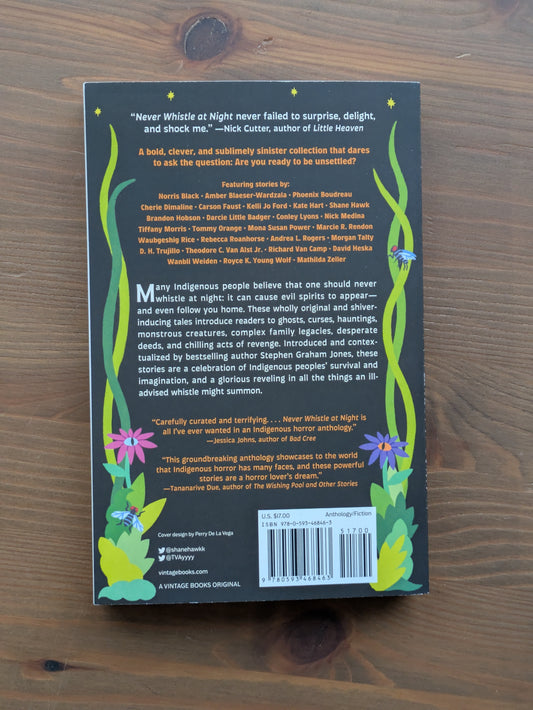 Never Whistle at Night: An Indigenous Dark Fiction Anthology (Paperback) Edited by Shane Hawk, Theodore C. Van Alst Jr.