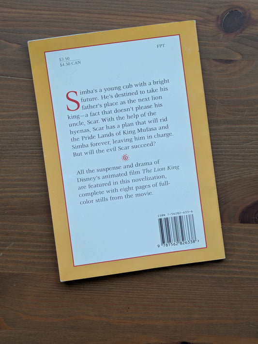 Lion King, The (Disney Tie-In Novelization) by Gina Ingoglia - Vintage Paperback